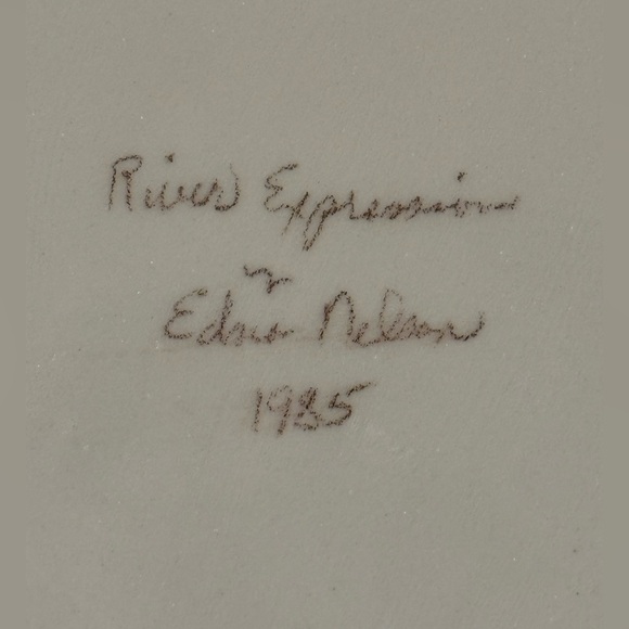 White Scalloped Edge Ceramic Plate River
Expression by Edna Nelson - Picture 4 of 5